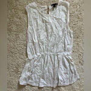 J CREW White Peplum Top Size XS​​